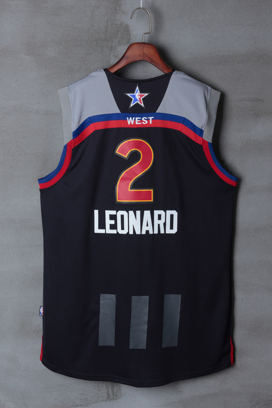 Men San Antonio Spurs #2 Leonard black 2017 NBA All Star jerseys